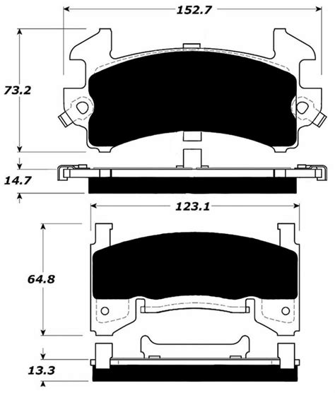 Porterfield AP154 Brake Pads for Buick, Cadillac, Chevrolet,Pontiac