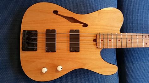 Warmoth Custom T Semi Hollow Bass 2013 Natural Reverb