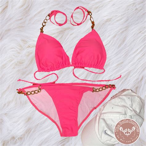 Hot Pink Two Piece Bikini Swim Wear For Women Large Shopee Philippines