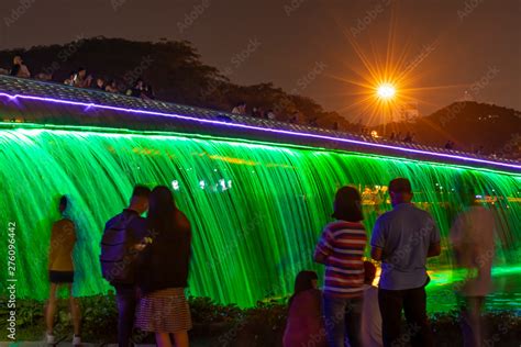 People enjoying the Starlight Bridge or anh sao bridge in phu my hung ...