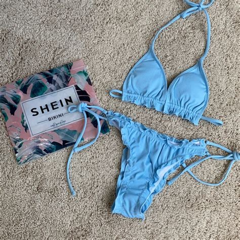 SHEIN Swim Shein Baby Blue Bikini Poshmark