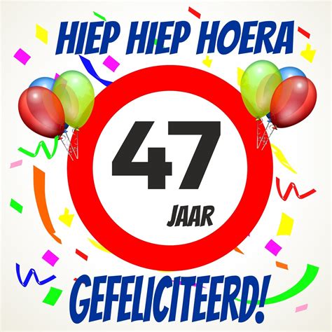 Verjaardags Tegeltje 47 Jaar Goedkope Feestwinkel