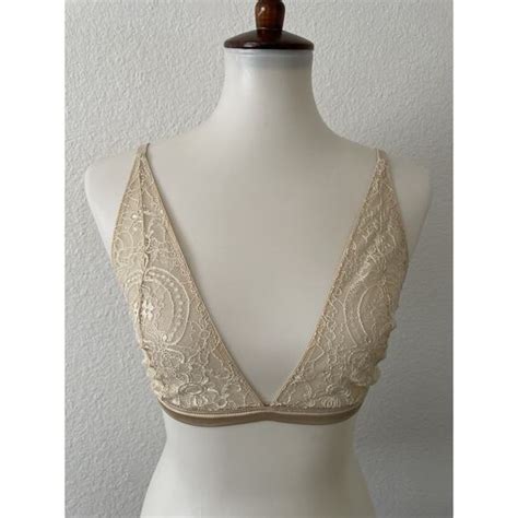 Anine Bing Intimates Sleepwear Anine Bing Bra Bralette Floral Lace Semi Sheer Lingerie