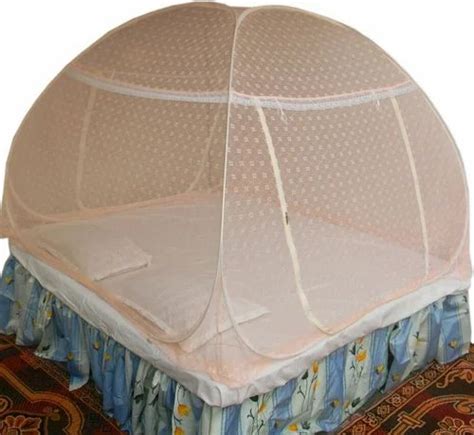 Foldable Polyester Self Standing Double Bed Mosquito Net Embroidery