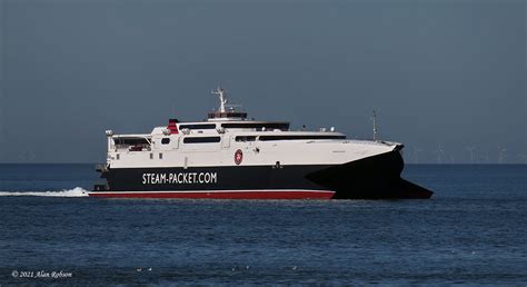blackpool tram blog isle  man catamaran manannan  heysham service