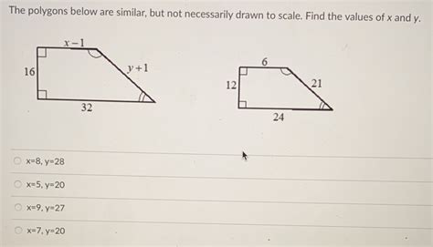 Solved The Polygons Below Are Similar But Not Necessarily Geometry