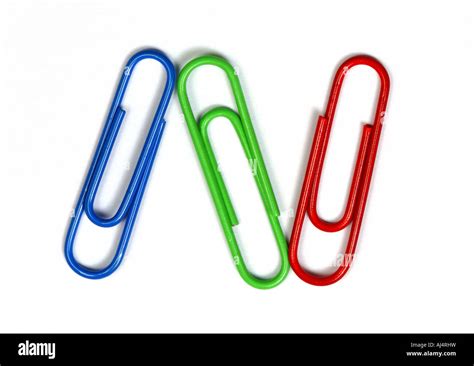 colored clips   white background stock photo alamy