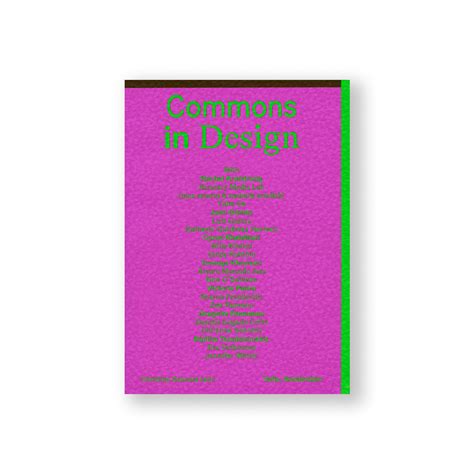 Commons In Design — Christine Schranz • Stolen Books