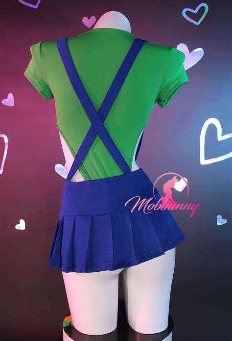 Halloween Kawaii Green Bodysuit And Suspender Skirt Sexy Lingerie Set Top Quality Lingerie