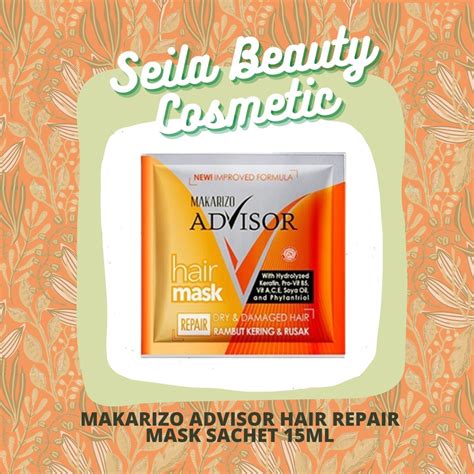 Jual Makarizo Advisor Hair Repair Mask Sachet 15mL Shopee Indonesia