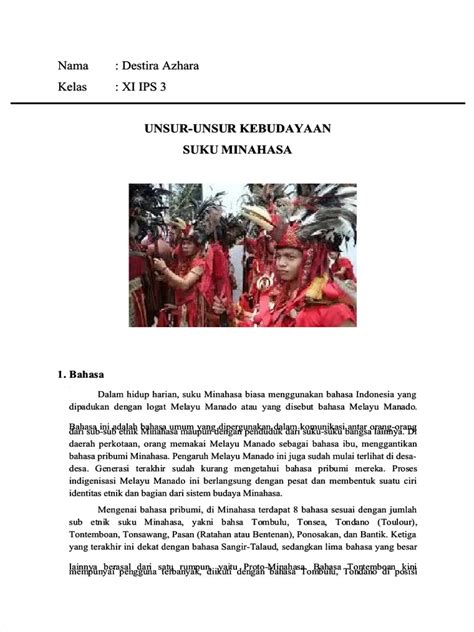unsur unsur kebudayaan suku minahasa compress
