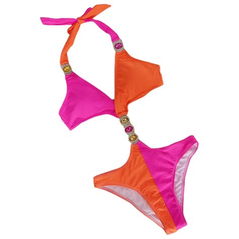 ANINEO Women Swimwear Sexy Diamond Bikini Patchwork Beach Vacation Swimsuit Stylish Hawaii