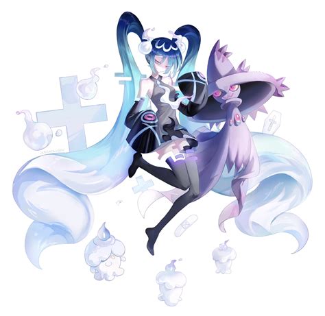 Hatsune Miku Litwick Mismagius And Ghost Miku Pokemon And 2 More