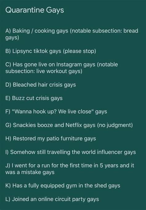 Activités de confinement pour gay MatooBlog