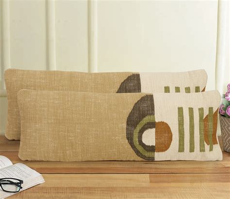 Buy Cotton Abstract Pattern Cushion Cover Set Of 2 36 X 12 Inch At 58
