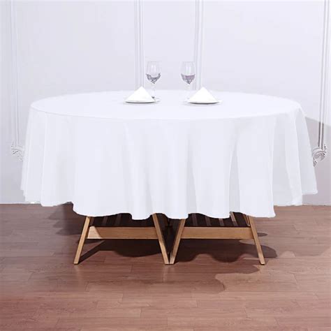 90 Inch Round Polyester Tablecloth Tents Tables Chairs Rentals