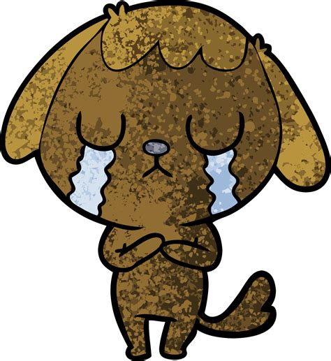 cute cartoon dog crying 44997085 PNG