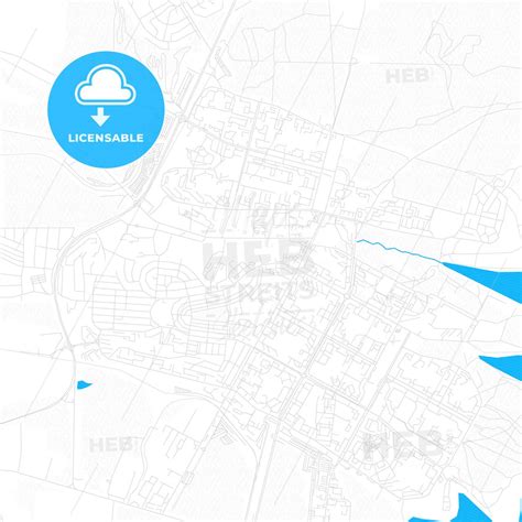 vector map  bratsk irkutsk oblast russia  emphasis  water areas  fine structures