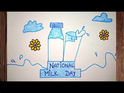 National Milk Day Drawing How To Draw Milk Day Drawing Step By Step