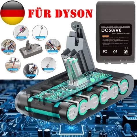 8000MAH FÜR DYSON V6 Original Ersatzakku DC58 SV03 DC74 DC62 DC61