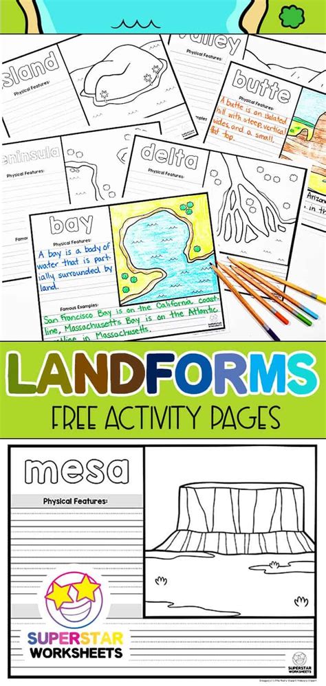 Landform Worksheets | Homeschool social studies, Unit studies ...