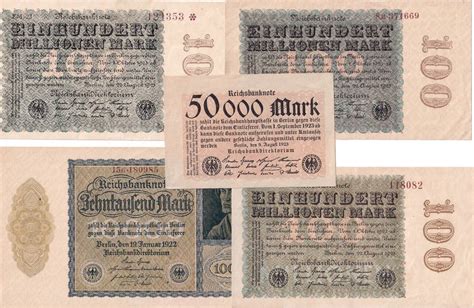 Banknoten Millionen Mark Lot Deutsche Reichsbank X Banknote