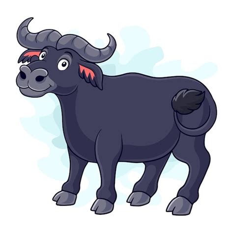 Premium Vector | Cartoon funny buffalo isolated on white background