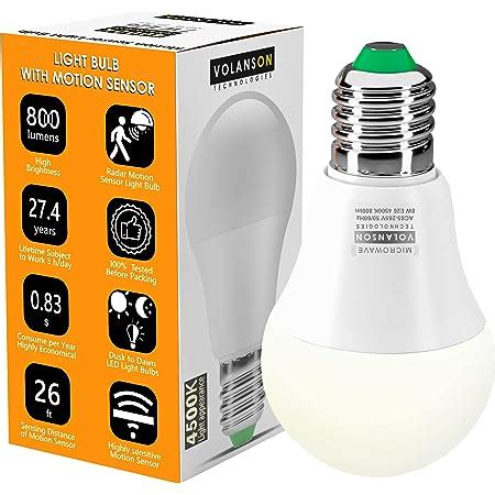 Feit Electric Led Built In Motion Sensor Intellibulb A With An E