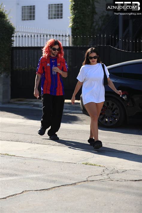 Addison Rae Sexy Seen Flaunting Her Hot Legs Alongside Omer Fedi At Pilates In Los Angeles Aznude