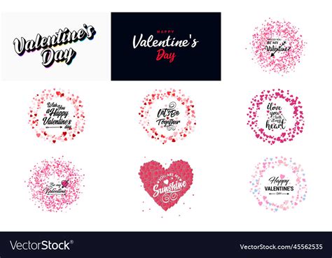 Happy Valentines Day Typography Design Royalty Free Vector