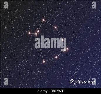 Sternbild Ophiuchus Sternenhimmel Cluster Von Sternen Und Galaxien