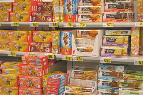 Packages With Cookies On A Supermarket Shelf Editorial Photography