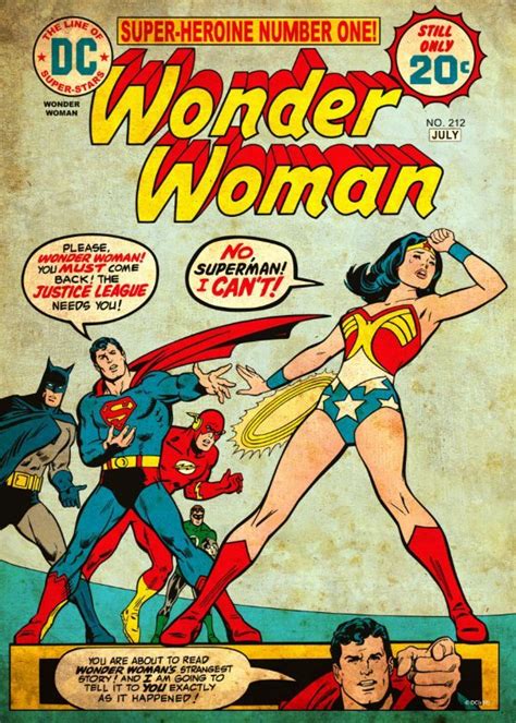 'Wonder Woman 212 by Bob Oksner' Poster, picture, metal print, paint by DC Comics | Displate ...