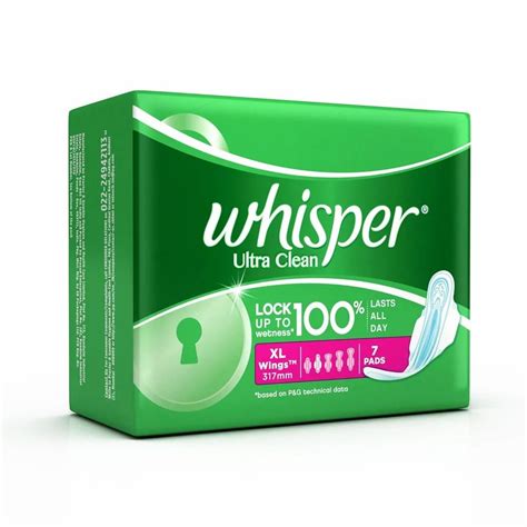 Whisper Ultra Sanitary Pads Xl Plus Wings Green At Rs 554packet In