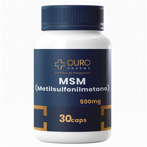 O Que É Metilsulfonilmetano - MSM 500mg (Metilsulfonilmetano) Enxofre Orgânico - 30 ou 60 cápsulas ...