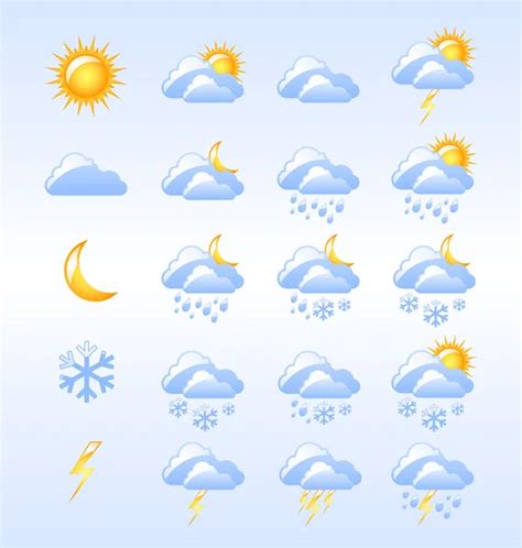 Weather Icons — Stock Illustration