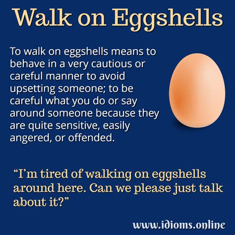 Walk On Eggshells Idioms Online