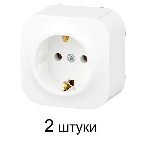 Legrand Quteo Розетка с заземлением белая 16 Ампер 2 штуки - купить по ...