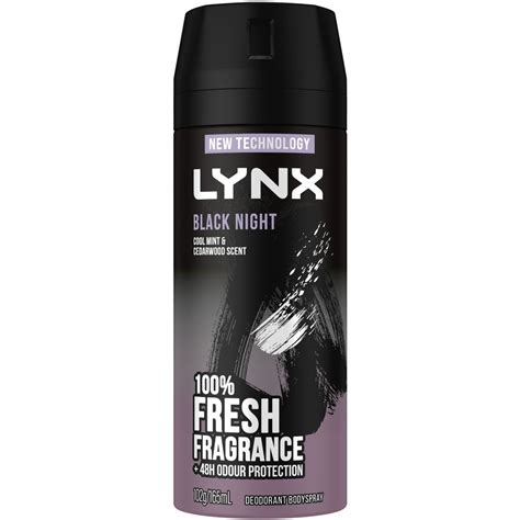 Lynx Deodorant Aerosol Black Night 165mL | BIG W