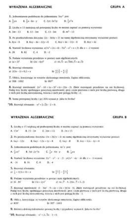 Sprawdzian Z Matematyki Nowa Era Klasa 1 Liceum Mądry