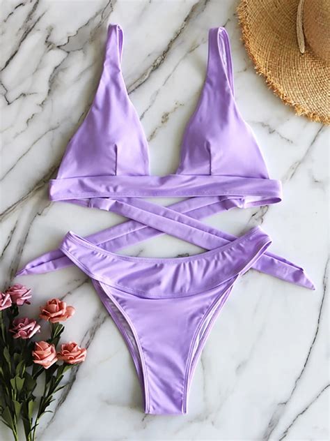 Sexy Bikini Set Women Swimsuit Summer Bandage Swimwear Push Up Bathing Suit Brazilian