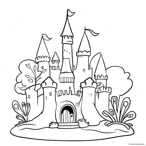 Magical Princess Castle Coloring Page (13271-10437)