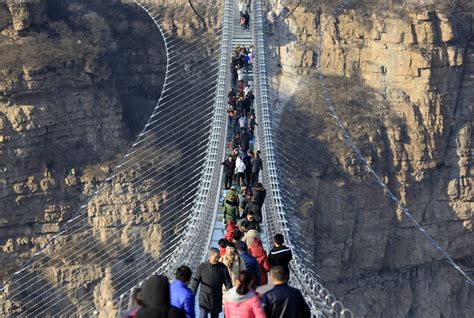 Hongyagu Glass Bridge Worlds Longest Opens In Hebei China Cnn