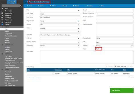 create  user  student  erp