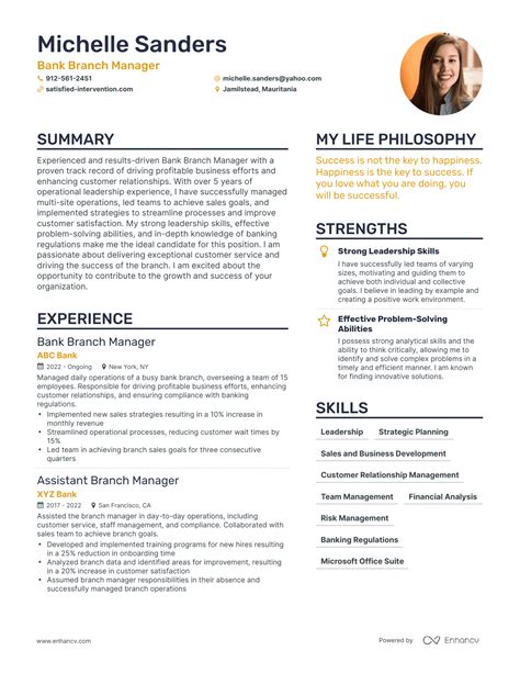 3 Successful Bank Branch Manager Resume Examples And Writing Tips for 2024