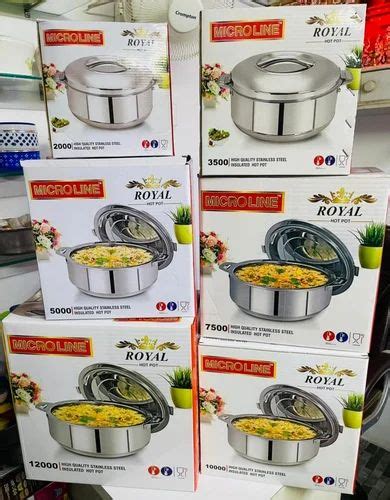 SINGLE PIECE Stainless Steel Microline Ss Hot Box Size 10000 Capacity 1500ml To 50000ml At