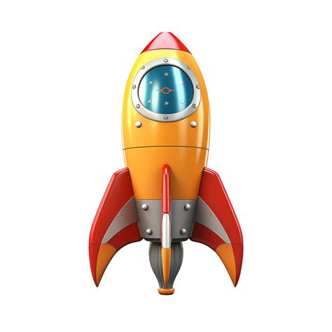 Ai Generated 3d Flying Rocket Png Isolated On Transparent Background