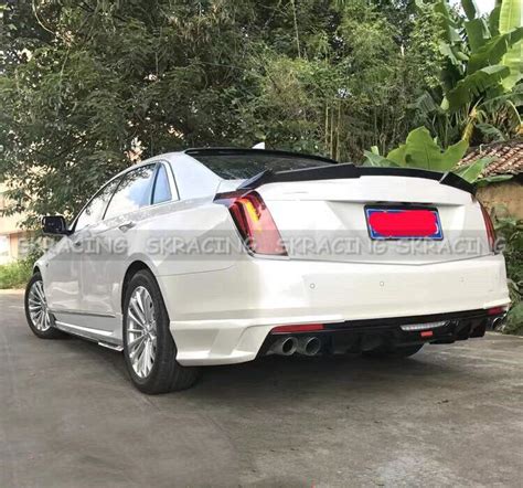 Fit For Cadillac Ct6 2016 2020 21 Real Carbon Fiber Rear Trunk Spoiler Lip Wing Ebay