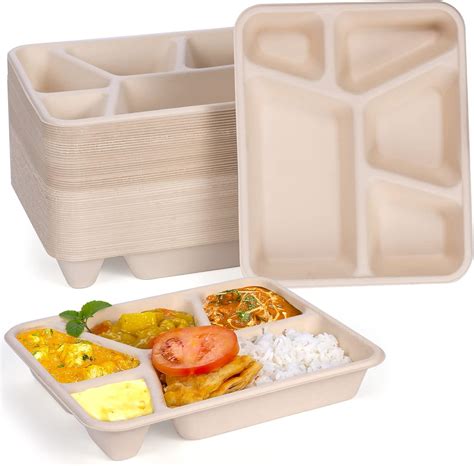 Enviro Safe Home Compostable Disposable Plates Compartments Pack