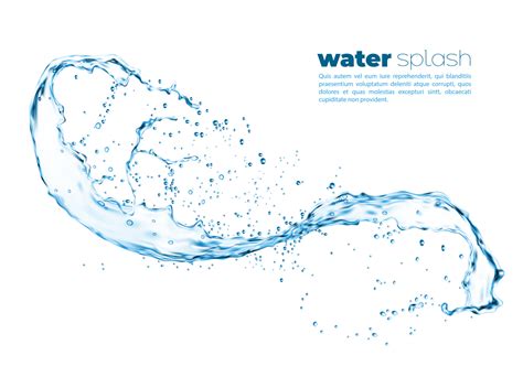 Isolated Swirl Transparent Realistic Water Splash 23556916 Vector Art